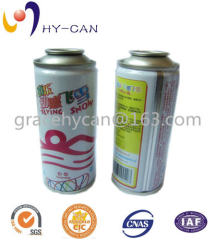 refillable aerosol tin can for packaging butane with4 color printing