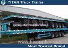 Airbag suspension 70 tons 42 foot Flatbed Semi Trailer equipment with 4 axles