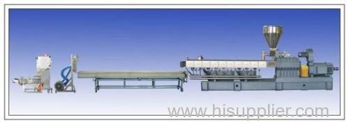 Plastic granulating pelletizing production line