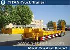 Heavy duty tri - axle 80 tons gooseneck low bed trailer for construction machinery