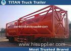 20ft 40ft Container diesel fuel tank trailer with carbon steel tank body