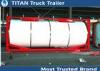 Semi tanker trailers Tank container for bitumen / crude oil / palm oil transportation