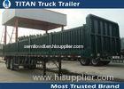 Reinforced 40 Tons side guard railing flatbed semi trailer with side wall