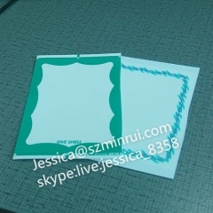 Simple Design Die Cut Red Border Blank Graffiti Eggshell Stickers Can not Remove Standard Size Eggshell Stickers