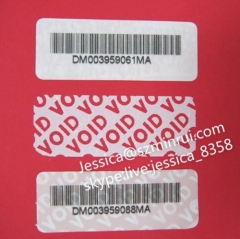 Hot Sale Customized Minrui Brand Adhesive Sticker Security Label Void Sticker Anti-fake Warranty Void Stickers