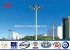 Custom 25m Polygonal Stadium Football High Mast Light Pole For Seaport