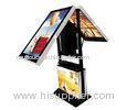 Solid Outdoor Double Sided Display Advertising Player Movable Castors