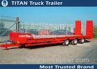 Heavy duty draw bar car hauler trailer trailer with 20 tons - 80 tons loading capacity