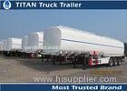 Tri - axle Carbon steel semi Fuel tank trailers with multi size and capacity optional