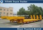 Customized dimension 80 tons heavy duty semi Low Bed Trailer truck 12 KW Diesel engine