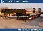 Heavy duty 55 ton 3 axle semi low bed trailer with manual ramps for Philipines