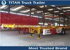 Double axles 20ft 40ft skeletal trailer chassis for containers with Double brake chamber