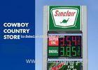 Digital LED Price Signs For Gas Stations / Custom 3D LED Message Display