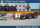 3 Axles 20 ft Skeletal container semi trailer with 30 tons load capacity