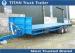 2 Axles 20 tons flat form Drawbar Trailer for Bulk cargo and machinery transportation