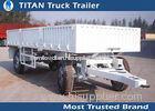 Bulk cargo transportation 25 Tons plate form drawbar trailer / flatbed semi trailers