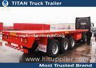 40 Tons Multi Axles 40 ft long loading flatbed trailers / flatbed car trailers