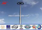 25 meter multisided powder coated high mast pole with 6*1000 Watt HPS