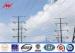 Professional Polygonal Tubular / Lattice Steel Electrical Power Pole For Line
