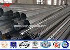 Low Voltage Hot Rolled Steel Electric Light Pole With HDG Powder Coating