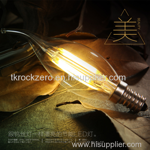 85-260V 2W/4W E14 35*H98mm Glass C35 LED bulbs univo lighting