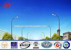 11.8mm 4mm wall thickness single bracket Galvanized Steel Pole for area parking lot lighting