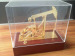 Diecast Zinc Alloy & Wood & Acrylic Plastic Oil Pumping Unit Model with Music Box