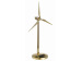 Golden Metal Wind Generator Model with Digital Clock