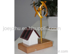 Vertical Axis Wind Turbine Model with Small Solar House