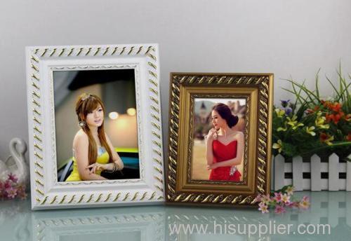 European style solid wood golden Photo/Picture Frame for Wedding