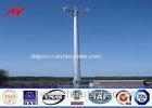 Steel 100ft Mono Pole Mobile Cell Phone Tower / Tapered / Flanged Steel Poles