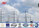 High Voltage 220 KV Double Circuit Electrical Galvanized Steel Pole For Transmission