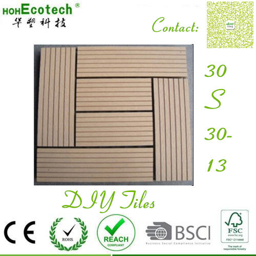 Teak wood OEM wpc supplier Low maintenance anti-skidding WPC flooring tiles