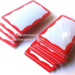 Simple Design Die Cut Red Border Blank Graffiti Eggshell Stickers Can not Remove Standard Size Eggshell Stickers