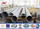 10m HDG Tapered Galvanised Steel Pole for 11kv Power Transmission / Square