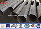 12m Galvanized 2.5mm square Light Poles Powder Coating with Cross Arms