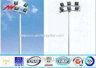 12 sides 40M High Mast Pole Gr50 material with round panel 8 lights