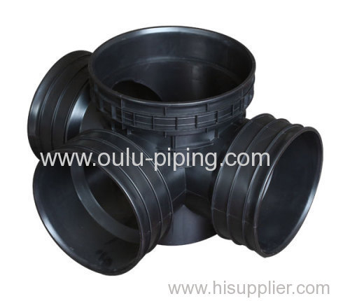 Plastic Three-way Chamber Body for residential area sewage groove series