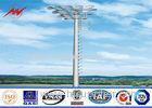 Outdoor 25M Galvanzied High Mast Pole with 6 lights for airport lighting