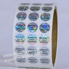 New Style Custom Warranty Hologram Label Anti-counterfeit Label Tamper Evident Printed Hologram Stickers