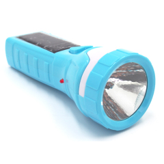 Plastic Rechargeable LED Flashlight With Solar Panels