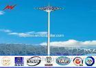 70 meters in height High Mast Pole with circular lantern panel for flood lighting