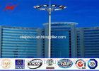 30meters power coating High Mast Pole with CCTV installation for airport lighting