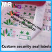 UDV material security sticker seals