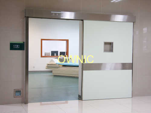 Automatic x-ray shielding non-hermetic sliding door