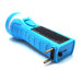 Plastic Rechargeable LED Flashlight With Solar Panels