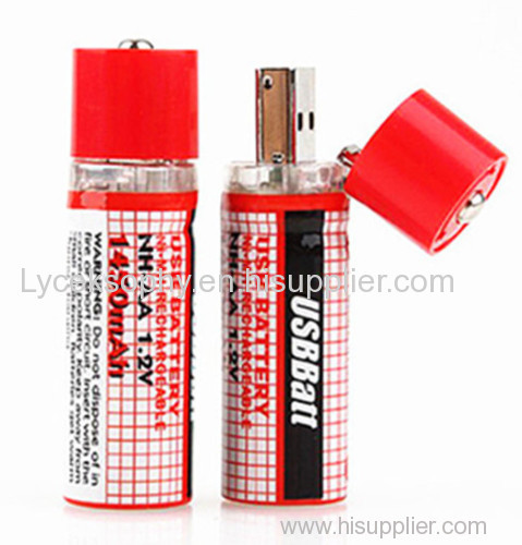 1.2V 1450mAh rechargeable usb battery