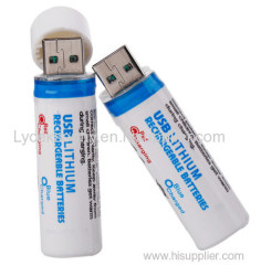 2 pcs USB Rechargeable Batteries 18650 3.7V usb battery with LED Lights