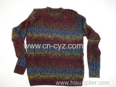 Men's 2015 Gradient Striped Sweaters Leisure Jumpers