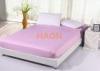 Queen size Pink Bed Linen combed cotton sheets For Hotel / Spa / Home